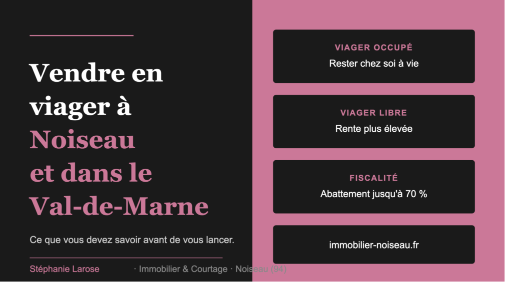 VENDRE EN VIAGER A NOISEAU