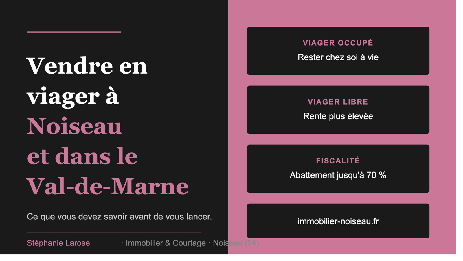 VENDRE EN VIAGER A NOISEAU